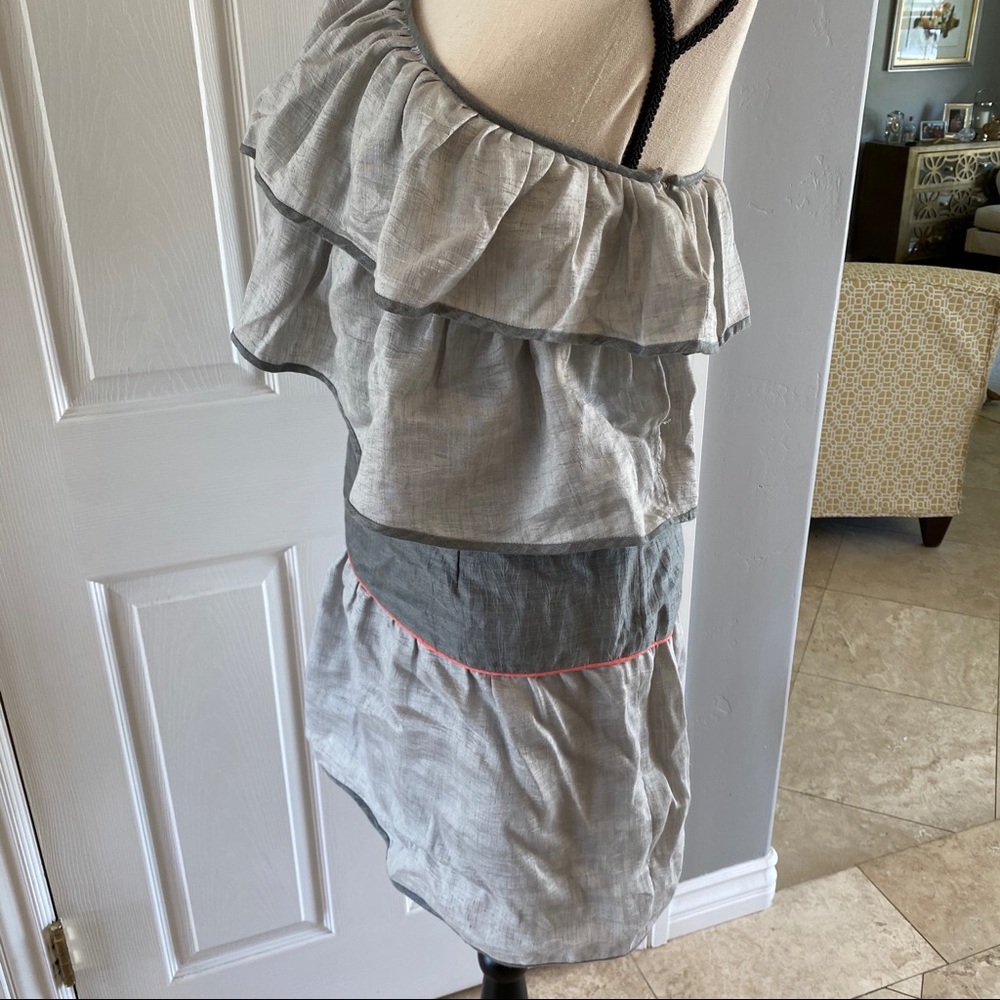 Thread Social One Shoulder Ruffle Dress Size 6 - Picture 3 of 6